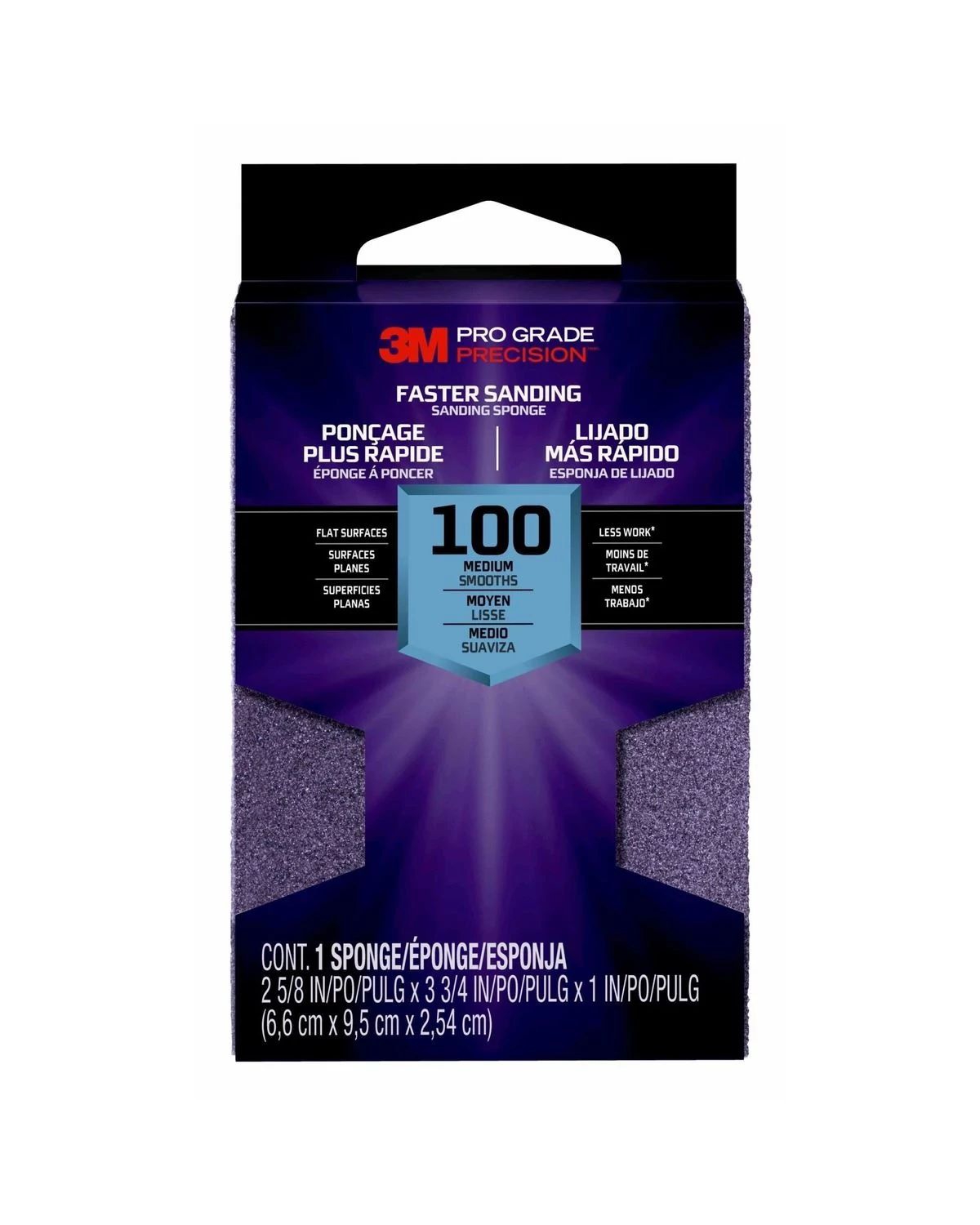 Sanding sponge in package